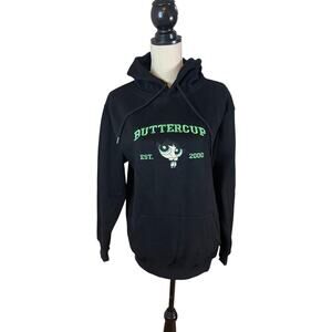 Powerpuff girls Buttercup Hoodie Black size M Tik Tok famous Retro Y2K